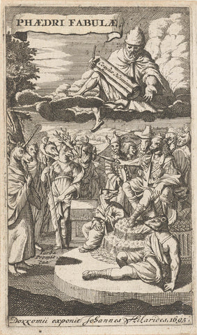 Talking beasts, Johannes Hilarides, 1695 Canvas Print