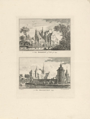 Castle Halsaf and Castle Grondstein, 1745, Paulus van Liender, 1762 Canvas Print