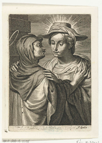 Visitation, Schelte Adamsz. Bolswert, 1596 - 1678 Canvas Print