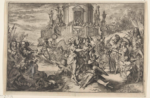 Victories with the arrival of William III, Romeyn de Hooghe, 1674 Canvas Print