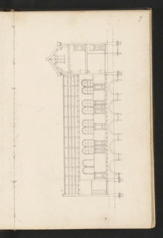 Revolt of the façade of a building with arcades, Willem Springer jr., c. 1864 Canvas Print