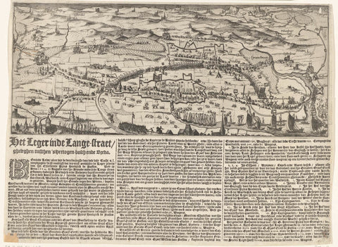 Journey of the army of Ernst Casimir through Brabant and the encampment in the Langestraat, 1625, anonymous, 1625 Canvas Print