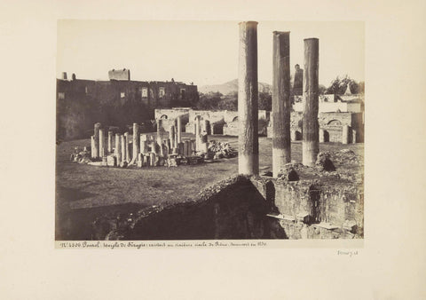 Ruins of de Temple of Serapis in Pozzuoli, anonymous, c. 1865 - c. 1875 Canvas Print