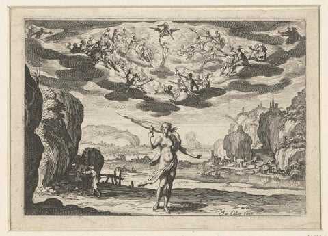 Pandora, Jacques Callot, 1625-1626 Canvas Print