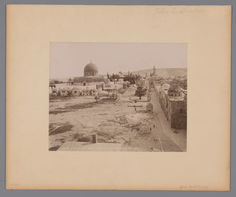 View of solomon's Temple (Qubbat al Sakhrah and Al Aqsa Mosque), Jerusalem, Bonfils, c. 1880 - c. 1890 Canvas Print