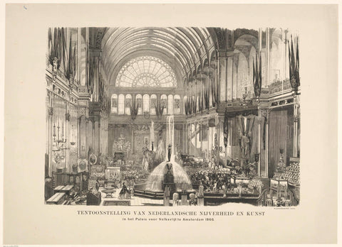 Exhibition of Dutch industry and art in the Paleis voor Volksvlijt in Amsterdam in 1866, anonymous, 1878 - 1881 Canvas Print