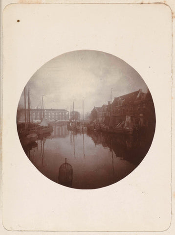 Oostersingel with moored ships in Leeuwarden, anonymous, 1897 Canvas Print