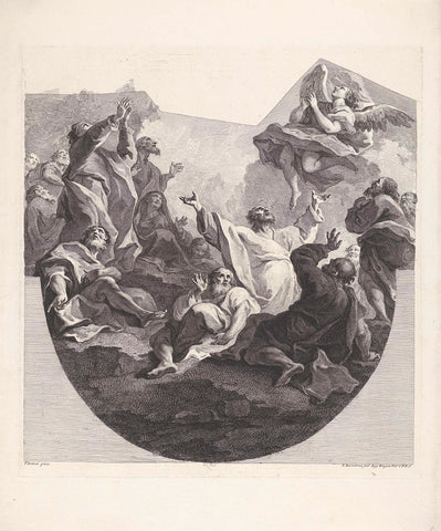 Assumption of Christ, Francesco Bartolozzi, 1739 - 1780 Canvas Print