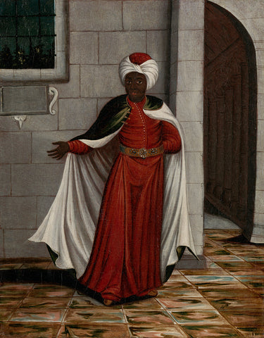 The Kislar Aghassi, Chief of the Black Eunuchs of the Sultan, Jean Baptiste Vanmour (workshop of), 1700 - 1737 Canvas Print