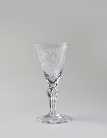 Chalice glass with the coat of arms of the province of Holland, anonymous, c. 1725 - c. 1750 Canvas Print