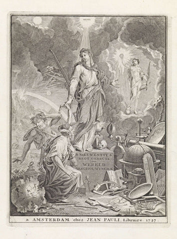 Wereldbeschouw leads to Waar Geloof, Jan Goeree, 1727 Canvas Print