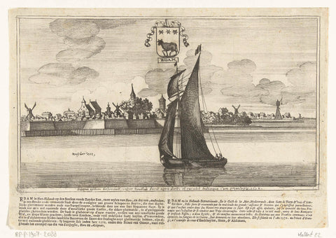 Gezicht op Edam, Gaspar Bouttats, 1679 Canvas Print