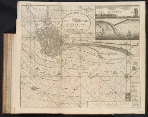 Map of the water for Enkhuizen with the projected new port, 1720, anonymous, 1720 Canvas Print