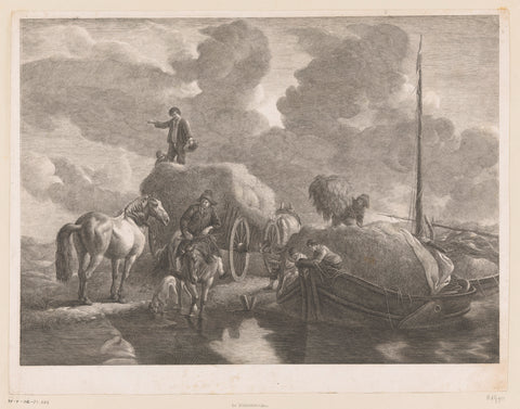 Hay Transport, Jean Moyreau, c. 1748 Canvas Print