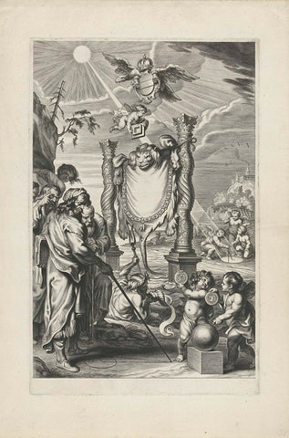 Title page for: Gregorius à Sancto Vincentio, Problema Austriacum plvs vltra qvadratvra circvli , Antwerp: 1647, Cornelis Galle (II), 1647 Canvas Print