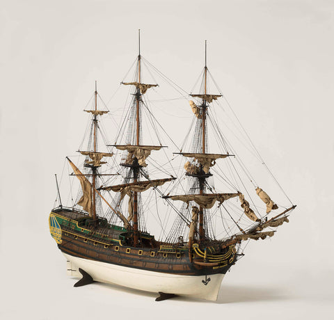 Model of the 58-gun East Indiaman Merkurius, anonymous, 1747 Canvas Print