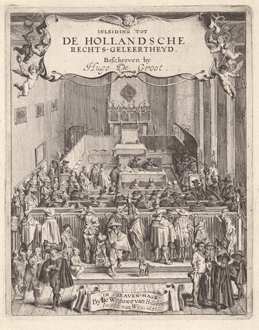 Title Page of Introduction to the Hollandsche Rechtsgeleertheyt, Gillis van Scheyndel (I), 1631 Canvas Print