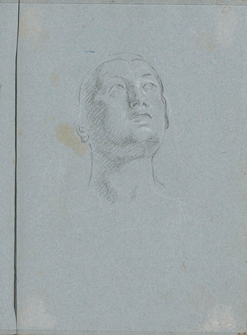 Head with stored eyes, Lorenzo Baldissera Tiepolo (circle of), c. 1751 Canvas Print