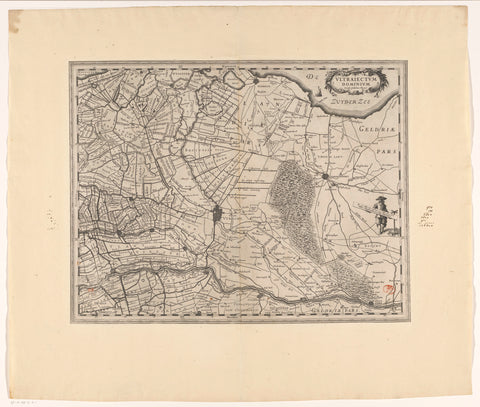 Map of the province of Utrecht, anonymous, 1630 Canvas Print