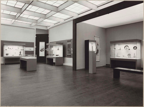 Room with various objects in display cases, c. 1978 - c. 1979 Canvas Print