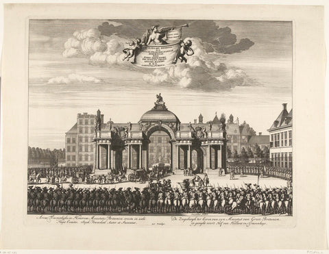 Entry of King William III in The Hague, 1691, Bastiaen Stopendael, 1691 Canvas Print