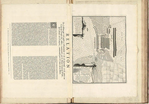 Plan of the Battle of Wijnendale, 1708, Jacobus Harrewijn, 1711 Canvas Print