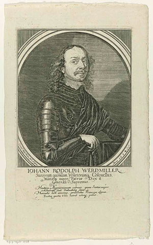 Portret van Johann Rudolf Werdmüller, Conrad Meyer, 1654 Canvas Print