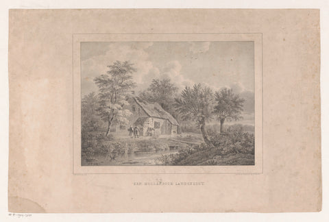 Landscape with farm, Arie Ketting de Koningh, in or after 1838 Canvas Print