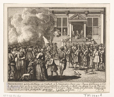 Proclamation of the Treaty of Utrecht, 1713, Pieter Schenk (I), 1713 Canvas Print
