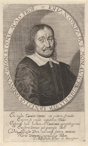 Portrait of Johannes Conradus Monaeus, Steven van Lamsweerde, 1654 Canvas Print