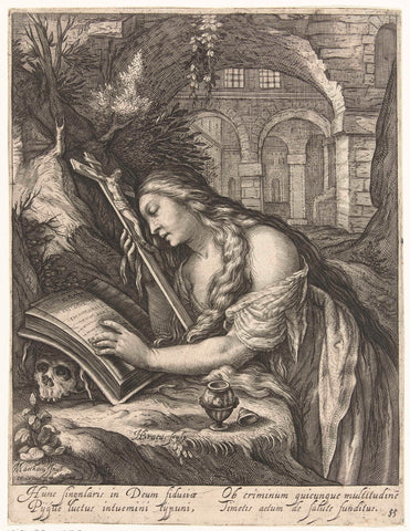 Maria Magdalena, Nicolaas Braeu, c. 1600 - c. 1605 Canvas Print