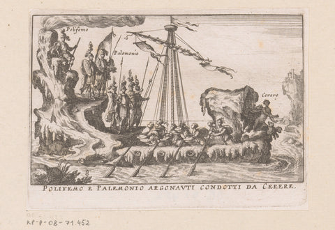 Ship made of volcanic rock with Ceres and Argonauts, anonymous, c. 1635 Canvas Print