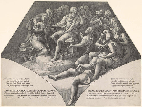 Judgment of Zaleucus, Wenceslaus Hollar, 1637 Canvas Print