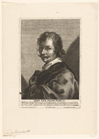 Portret van kunstenaar Jan van Bronchorst, Pieter de Bailliu (I), 1661 Canvas Print