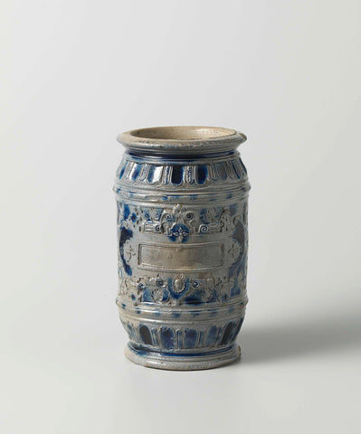 Medicinal jar with foliate scrolls, anonymous, c. 1590 - c. 1600 Canvas Print