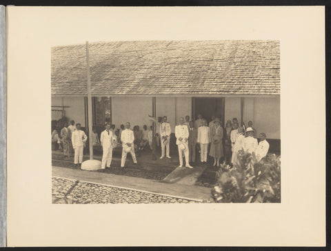 Group photo of the visit to the leprozerie Pelantoengan, O. Hisgen & Co., 1931 Canvas Print