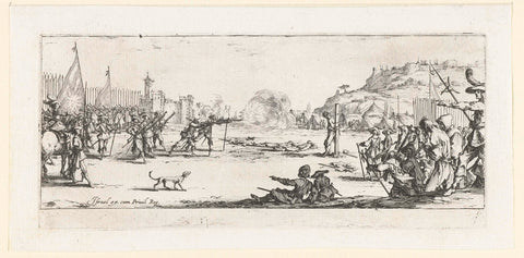 Punitive measures: the firing squad, Jacques Callot, 1633 Canvas Print