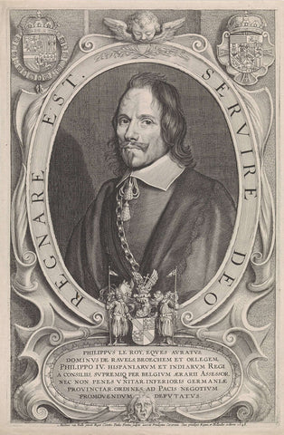 Portrait of the Diplomat Philippe Le Roy, Paulus Pontius, 1648 Canvas Print