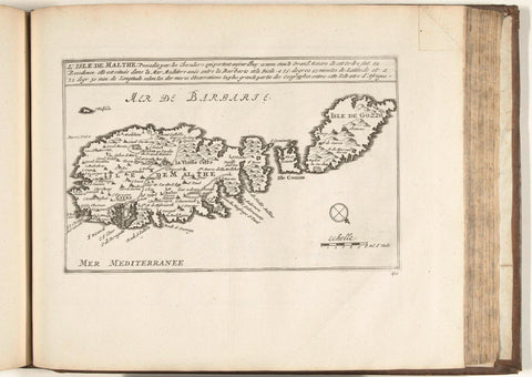 Map of Malta, 1726, anonymous, 1726 Canvas Print