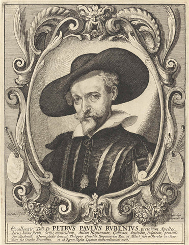 Portrait of Peter Paul Rubens, Wenceslaus Hollar, 1644 - 1679 Canvas Print