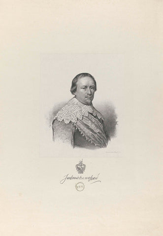 Portrait of Justin, Count of Nassau, A. van Groeneveldt, c. 1831 - 1880 Canvas Print