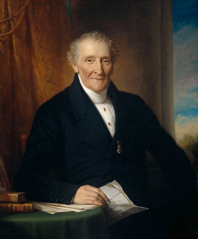 Rodolphe le Chevalier (1777-1865), Amsterdam Merchant and one of three Founders of the Holland Railroad Company, Jan Adam Kruseman, 1850 Canvas Print