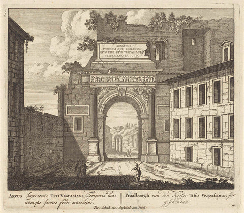 Titus arch of Rome, anonymous, 1675-1711 Canvas Print