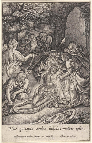 Entombment of Christ, anonymous, after 1619 - 1669 Canvas Print