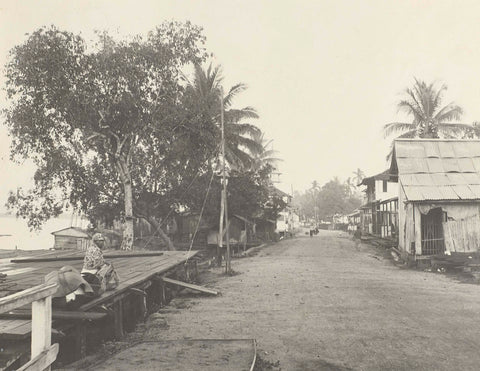 Road through port, anonymous, 1903 - 1907 Canvas Print