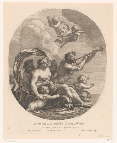 Triumph of Galatea, Michel Dorigny, 1644 Canvas Print