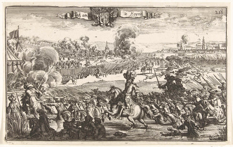 Battle of the Boyne, 1690, anonymous, 1690 - 1691 Canvas Print