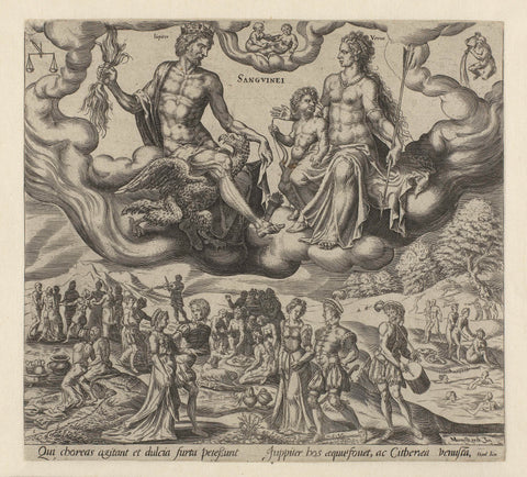 Sanguine temperament, Harmen Jansz Muller, 1566 Canvas Print