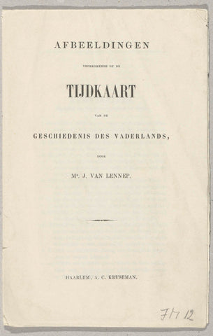 Tijdkaart der Geschiedenis van het Vaderland (booklet), Jacob van Lennep, 1850 - 1855 Canvas Print