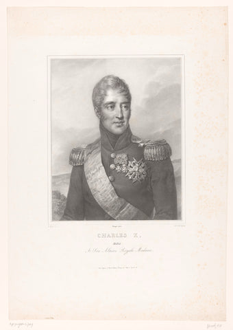 Portrait of Charles X of France, Nicolas Henri Jacob, 1825 Canvas Print